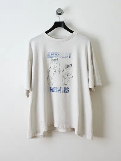 Pre-owned Vintage Absolut Huskies Tee In White
