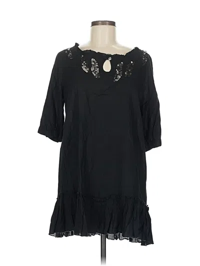 Vintage America Blues 3/4 Sleeve Blouse In Black