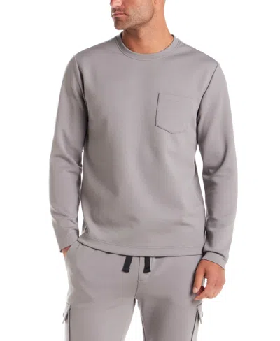 Vintage & Black Men's Crewneck Long- Sleeve T-shirt In Gray