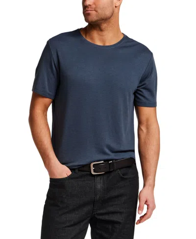 Vintage & Black Men's Horizontal Ribbed T-shirt In Blue