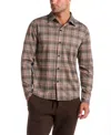 Vintage & Black Men's Long Sleeve Bold Plaid Shirt In Brown