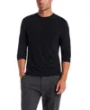Vintage & Black Men's Long Sleeve Crewneck T-shirt In Black