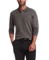 Vintage & Black Men's Long Sleeve Polo Sweater In Gray