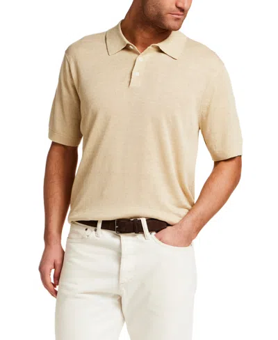 Vintage & Black Men's Short-sleeve Collared Polo Sweater In Nude