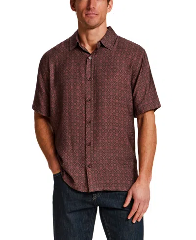Vintage & Black Men's Short-sleeve Petal Print Shirt In Pink