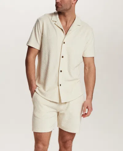 Vintage & Black Men's Short-sleeve Shirt In White