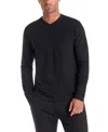 Vintage & Black Men's V-neck Long Sleeve Shirt In Black