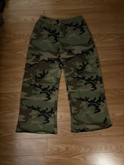 Pre-owned Vintage Baggy Camo Sweatpants By Zic-made In Multi