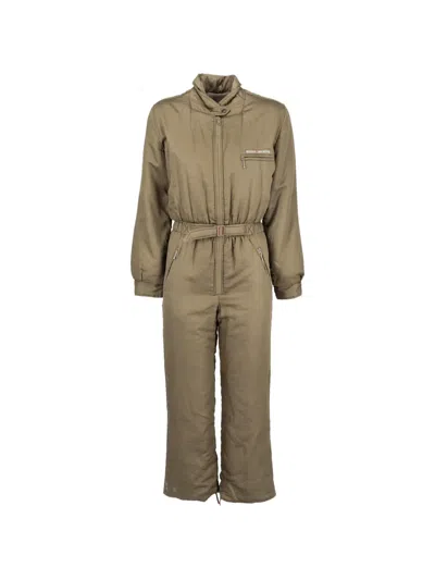 Pre-owned Vintage Belted Ski Pants In Green