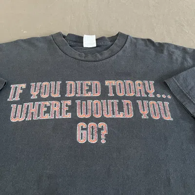 Pre-owned Vintage Bible Holy God Jesus Tee Xl Faded In Black