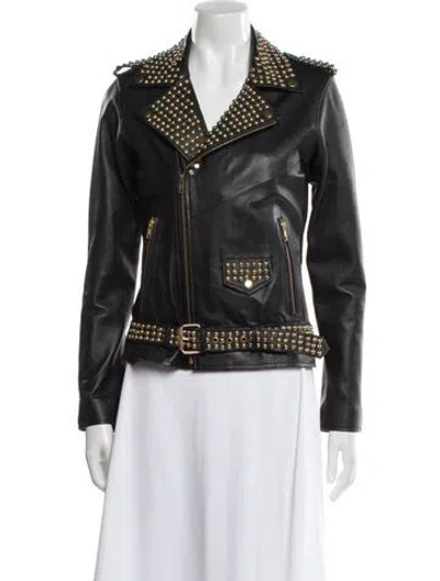 Pre-owned Vintage Biker Jacket In Black