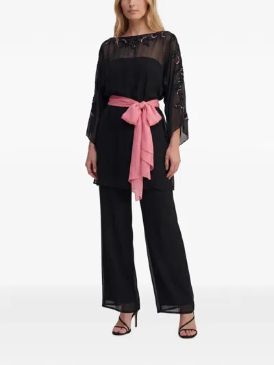 Pre-owned Vintage Blouse And Trousers Set In Black