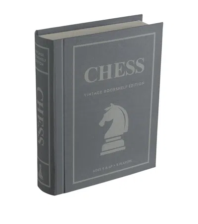 Vintage Bookshelf Chess Board Game