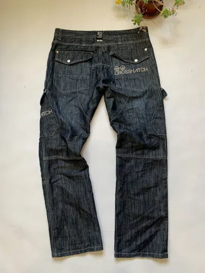 Pre-owned Vintage Cargo Baggy Multipocket Blue Denim Jeans Pants