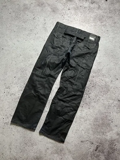 Pre-owned Vintage Catch-22 Y2k Denim Pants Balenciaga Style In Black