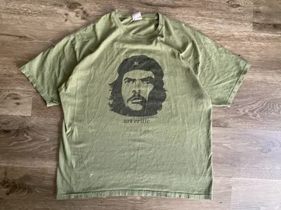 Pre-owned Vintage Chey Guevara Art Critic Shirt In Green