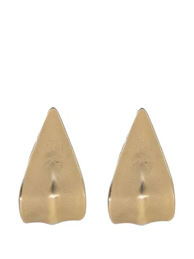 Pre-owned Vintage Clip-on Earrings In Gold