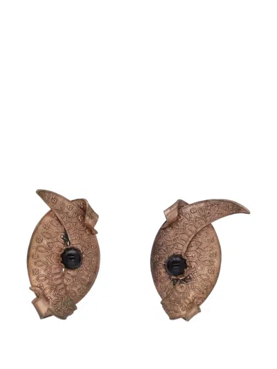 Pre-owned Vintage Clip-on Earrings In Gold