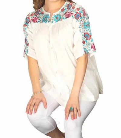 Vintage Collection Victoria Top In White In Beige