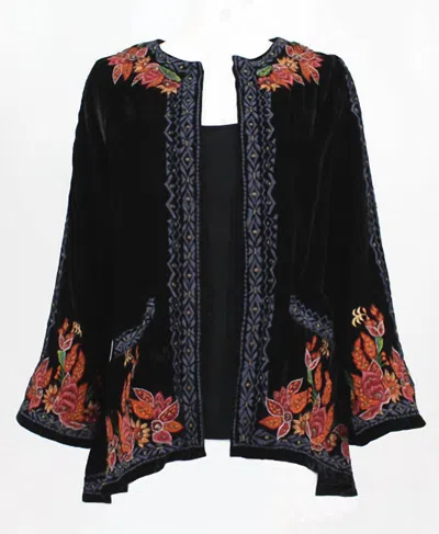 Vintage Collection Women's Beauty Velvet Jacket In Multi In Black