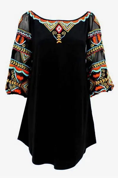 Vintage Collection Women's Luna Tunic In Black In Multi