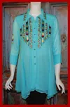 VINTAGE COLLECTION WOMEN'S OPAL SWING TUNIC IN TURQUOISE