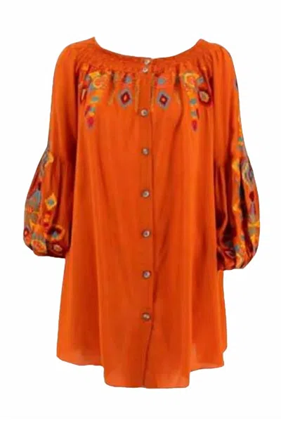 Vintage Collection Women's Rosemary Tunic In Spice In Orange