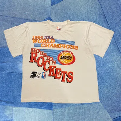 Pre-owned Vintage Crazy 1994 Houston Rockets World Champions Tee In White