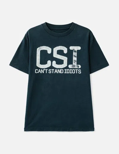 Vintage Csi Can't Stand Idiots T-shirt In Green