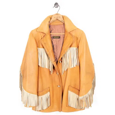 Vintage Curated By Double Rl Ralph Lauren 1930s Fringe Buckskin Jacket In Brown