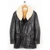 Vintage Curated By Double Rl Ralph Lauren 1930s Shearling-leather Coat In Black