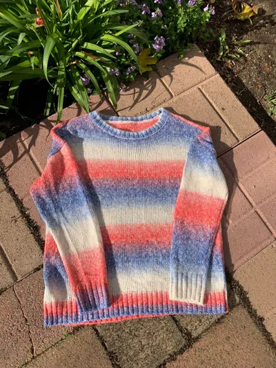 Pre-owned Vintage Degrade Mohair Blend Sweater In Multicolor