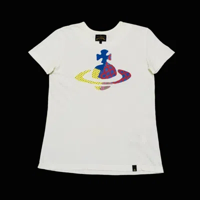 Pre-owned Vintage Design  Brand Vivien Westwood T-shirt 2000s In White