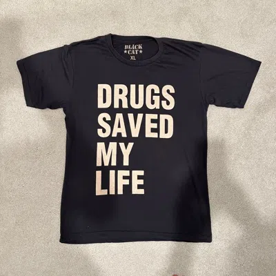 Pre-owned Vintage Drugs Saved My Life Tshirt In Black