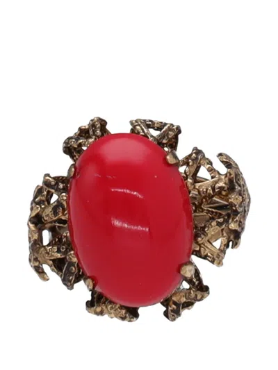 Pre-owned Vintage Embellished Ring In Gold