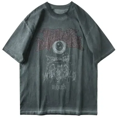 Pre-owned Vintage Evil Eye Print Streetwear T Shirt Mens In Black