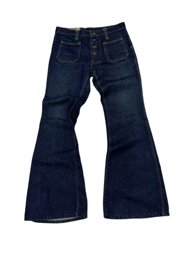 Pre-owned Vintage Flare Bobson Bell Bottom Denim Jeans In Blue