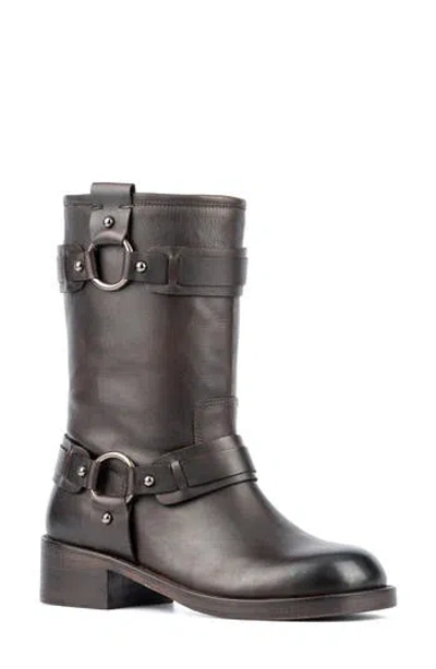 Vintage Foundry Augusta Harness Strap Boot In Chocolate