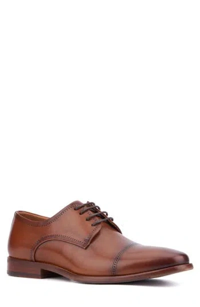 Vintage Foundry Brent Cap Toe Oxford In Cognac