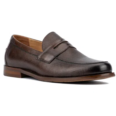 Vintage Foundry Co Albion Mens Leather Round Toe Loafers In Brown