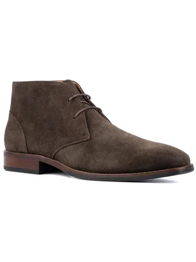 VINTAGE FOUNDRY CO ALDWIN MENS SUEDE SQUARE TOE BOOTIES