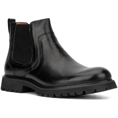Vintage Foundry Co Charles Mens Laceless Leather Chelsea Boots In Black