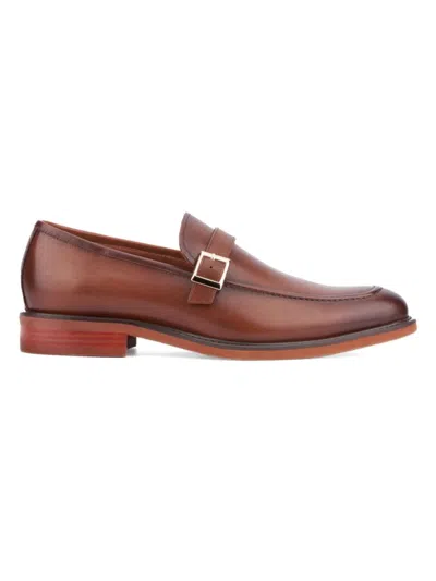 Vintage Foundry Co Men's Acton Buckle Leather Dress Loafers In Cognac