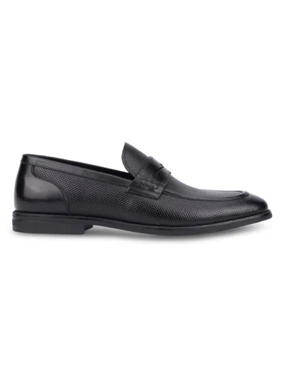 Vintage Foundry Co Men's Adamson Textured Leather Penny Loafers In Black