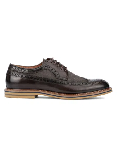 Vintage Foundry Co Men's Falcon Denim Oxford Brogues In Brown