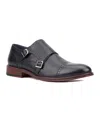 Vintage Foundry Co Men's Morgan Embossed Leather Double Monk Strap Shoes In Black