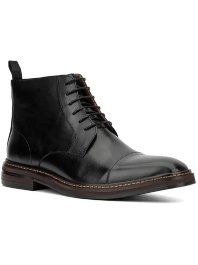 Vintage Foundry Co Mens Leather Toe-cap Ankle Boots In Black
