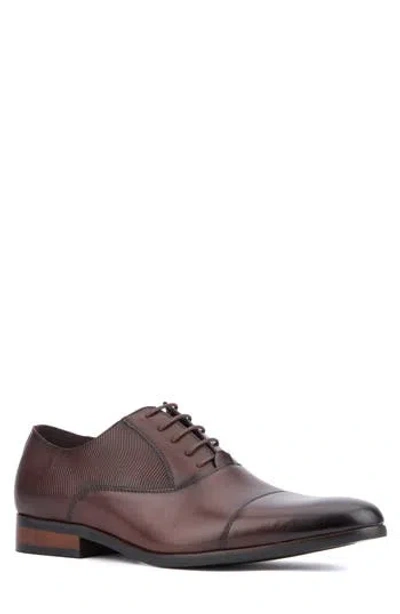 Vintage Foundry Hamilton Cap Toe Dress Oxford In Brown