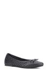 Vintage Foundry Jalene Woven Ballet Flat In Black
