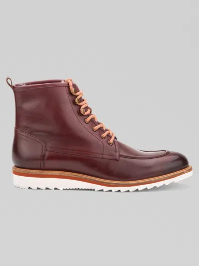 Vintage Foundry Jimara Leather Lace-up Boots In Burgundy